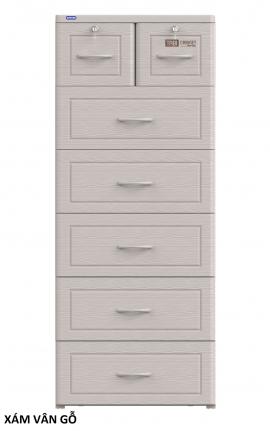 Tủ nhựa Tabi 6 tầng Xám vân gỗ